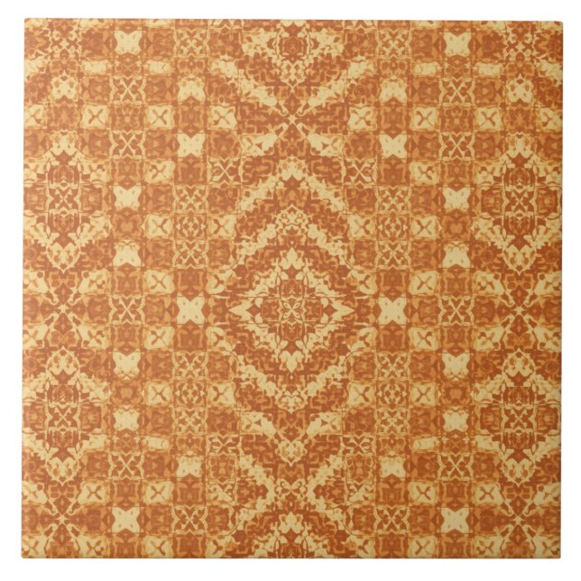 Luxury Vintage Islamic Geometric Sand Terracotta  Tile (Front)