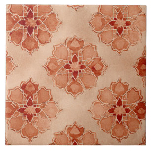 Luxury Vintage Islamic Geometric Sand Terracotta  Tile