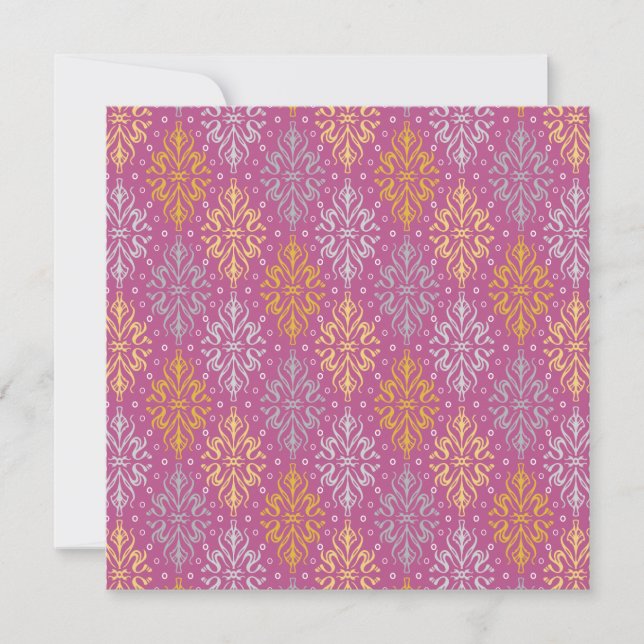 Luxury Vintage Pattern Save The Date (Front)