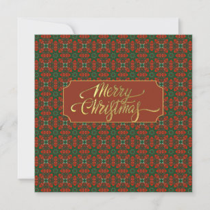 Luxury Vintage (Personalise) Flat Christmas Card