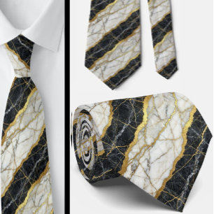 Luxury w/ Confidence B&W + Gold Wedding & Event Tie