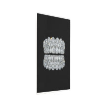 Luxury Wall Art Featuring a Diamond-Encrusted Smil