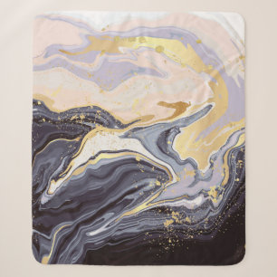 luxury wallpaper. Pink and black marble and gold a Sherpa Blanket