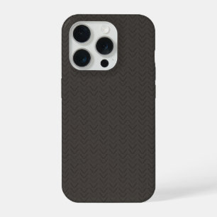 Luxury Warm Charcoal Pinstripe iPhone 15 Pro Case