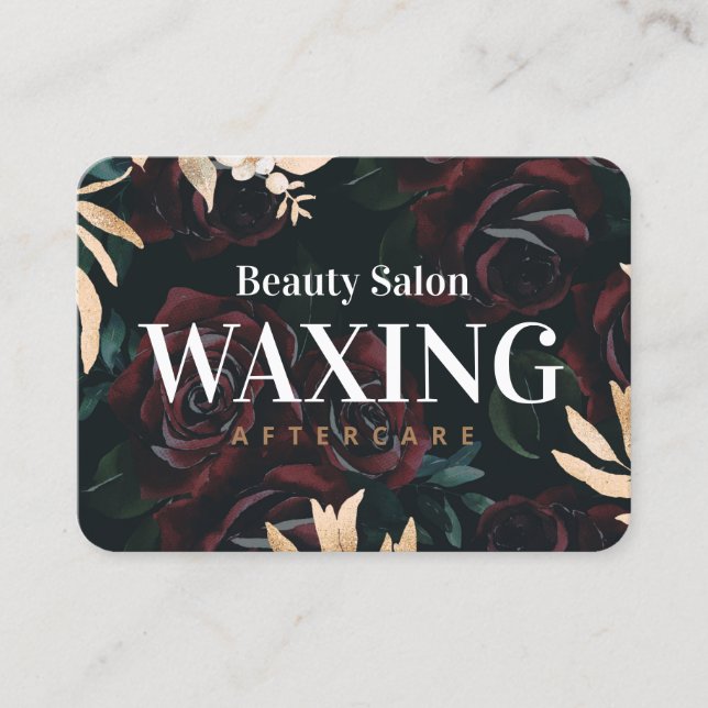 Luxury Waxing Aftercare Card (Front)