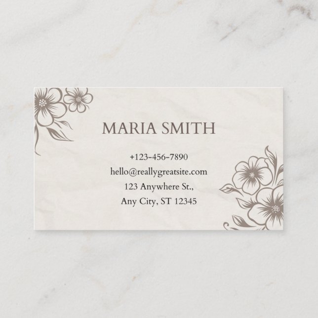 Luxury Wedding Agent Business Card (Back)