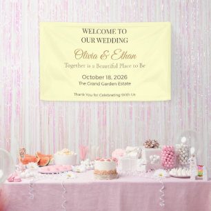 Luxury Wedding Banner Elegant Reception Sign