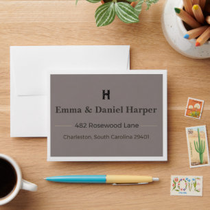 Luxury Wedding Envelope Custom Return Address Envelope