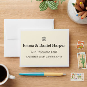 Luxury Wedding Envelope Custom Return Address Envelope