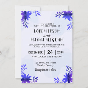 Luxury wedding invitation card