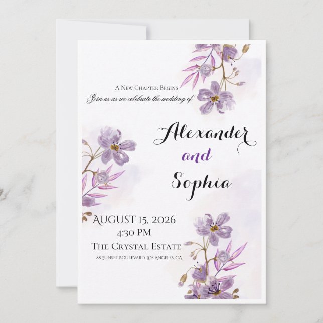 Luxury Wedding Invitation Template | Elegant Gold  (Front)