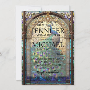 Luxury Wedding: Majestic Peacock Invitations