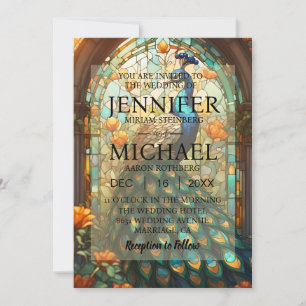 Luxury Wedding: Majestic Peacock Invitations