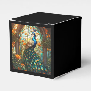 Luxury Wedding: Peacock Stained Glass Favour Boxes
