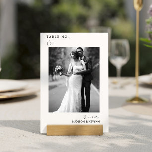Luxury Wedding Phtoto Calligraphy Script  Table Number