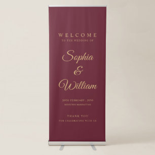 Luxury Wedding Welcome Retractable Banner