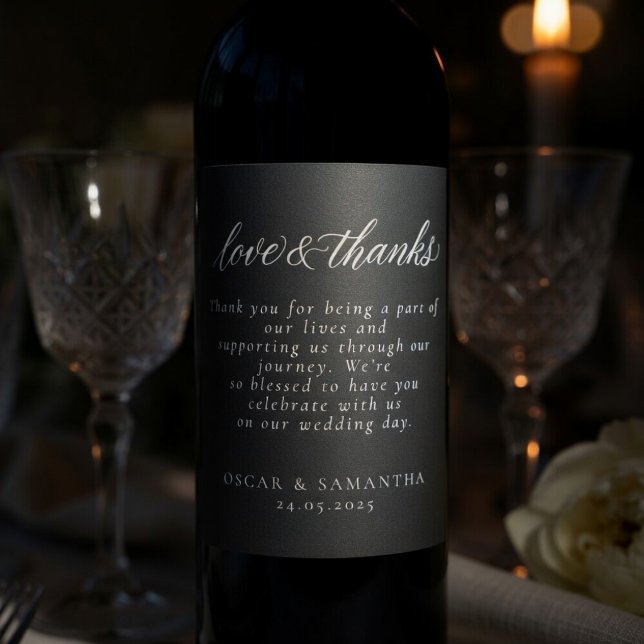 Luxury Wedding Wine Bottle Label | Personalised  (Creator Uploaded)