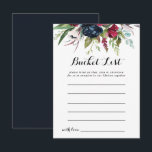Luxury Whimsical Boho Floral Bucket List Cards<br><div class="desc">These luxury whimsical boho floral bucket list cards are the perfect activity for a rustic wedding reception or bridal shower. The design features multicolor rose and peony flowers with green foliage,  inspiring natural beauty.

Bucket List sign is sold separately.</div>