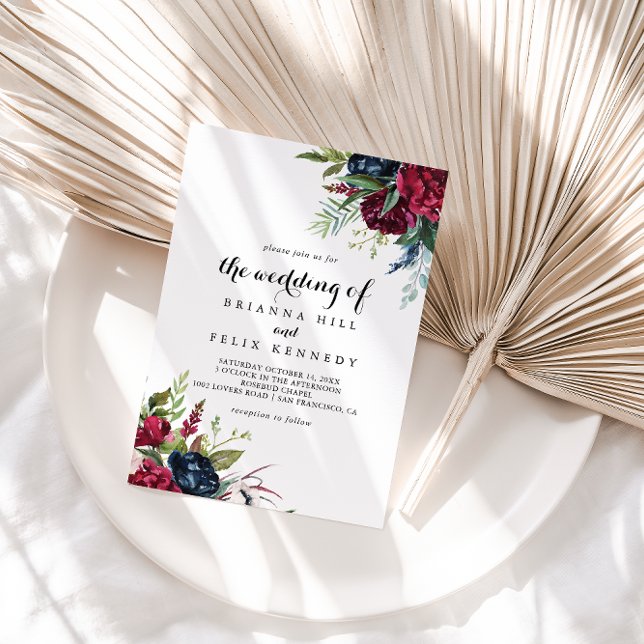 Luxury Whimsical Boho Floral Wedding  Invitation (Creator Uploaded)