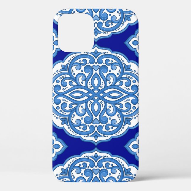 Luxury white-blue, Turkish ornament. Case-Mate iPhone Case (Back)