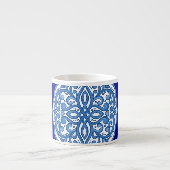Luxury white-blue, Turkish ornament. Espresso Cup (Front)