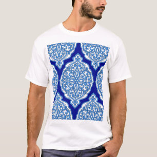 Luxury white-blue, Turkish ornament. T-Shirt
