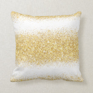 Luxury White Gold Glitter Cushion