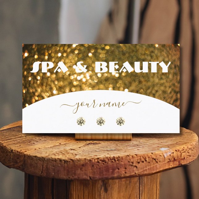 Luxury White Gold Sparkle Glitter Stylish Shimmery Business Card (Creator Uploaded)