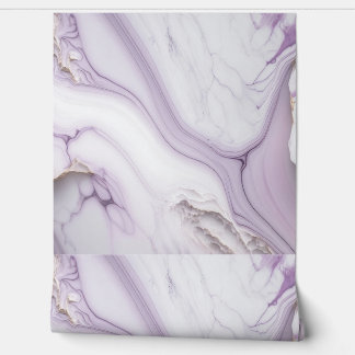 Luxury White & Purple Vein Marble Wallpaper