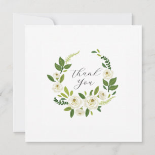 Luxury White Rose Floral Frame  Card