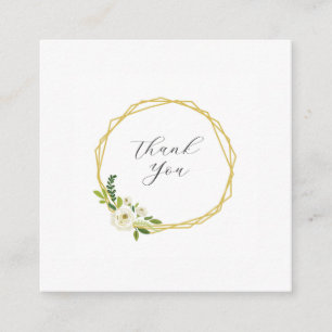 Luxury White Rose Floral Frame  Enclosure Card