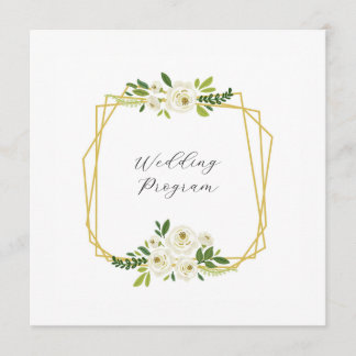 Luxury White Rose Floral Frame Programme