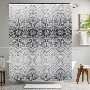Luxury White Shower Curtain Style 2