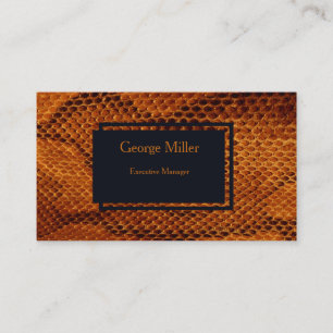 luxury wild snake skin animal  business card