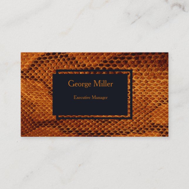luxury wild snake skin animal  business card (Front)