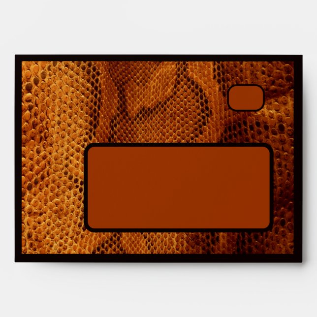 luxury wild snake skin animal wedding envelope (Front)