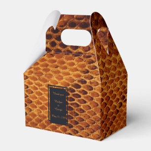 luxury wild snake skin animal wedding favour box