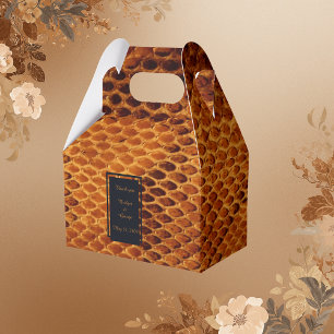 luxury wild snake skin animal wedding favour box