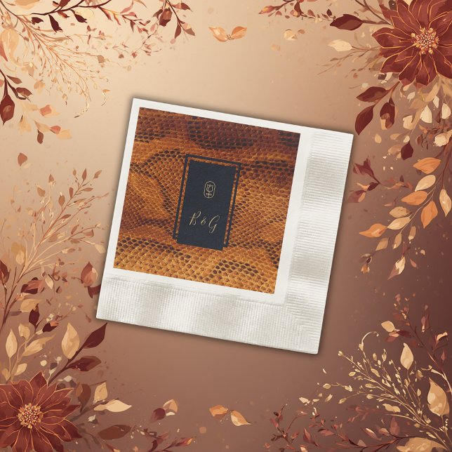 luxury wild snake skin animal wedding  napkin (Creator Uploaded)