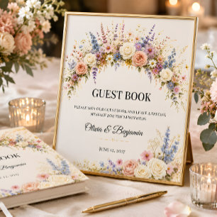 Luxury Wildflower Guest Book Sign
