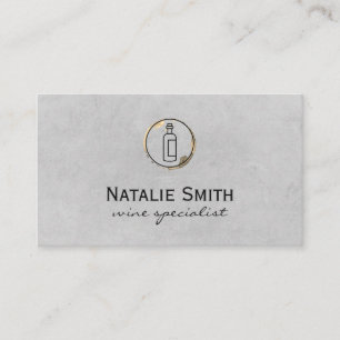 Luxury Wine Bottle and Stain Business Card