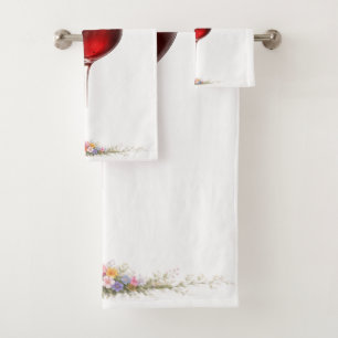 Luxury Wine Glass Splash Bath Towel