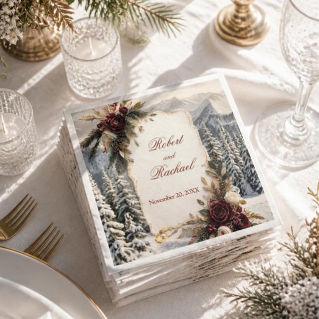 Luxury Winter Wedding Napkin (Creator Uploaded)