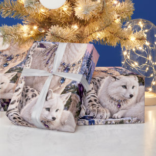 Luxury Woodland Frosted Periwinkle Christmas Wrapp Wrapping Paper