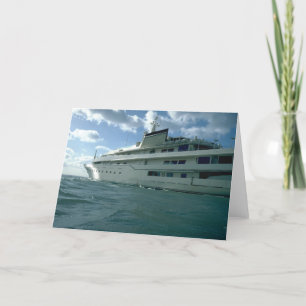 Luxury yacht holiday card
