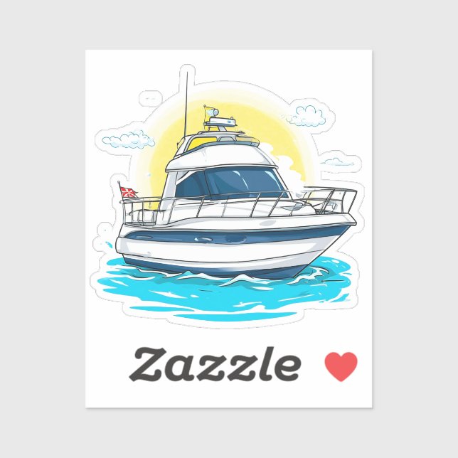  Luxury Yacht Sailing Under Sunny Skies (Sheet)