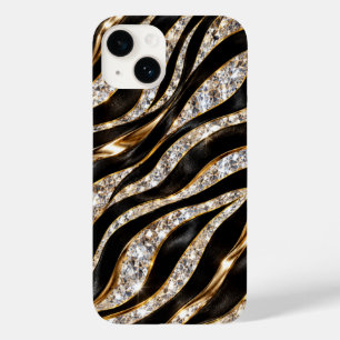 Luxury Zebra Crystal Animal Print Case-Mate iPhone 14 Case