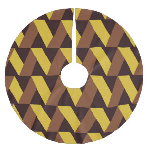 Luxury Zig-Zag Line Seamless Pattern Brushed Polyester Tree Skirt