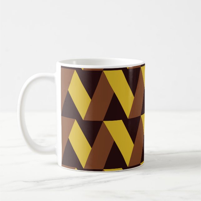 Luxury Zig-Zag Line Seamless Pattern Coffee Mug (Left)