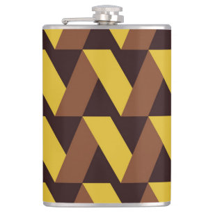 Luxury Zig-Zag Line Seamless Pattern Hip Flask
